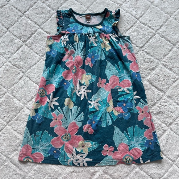 Tea Collection | "Coral Fern" Mighty Mini Dress | Size 10 - Picture 2 of 7